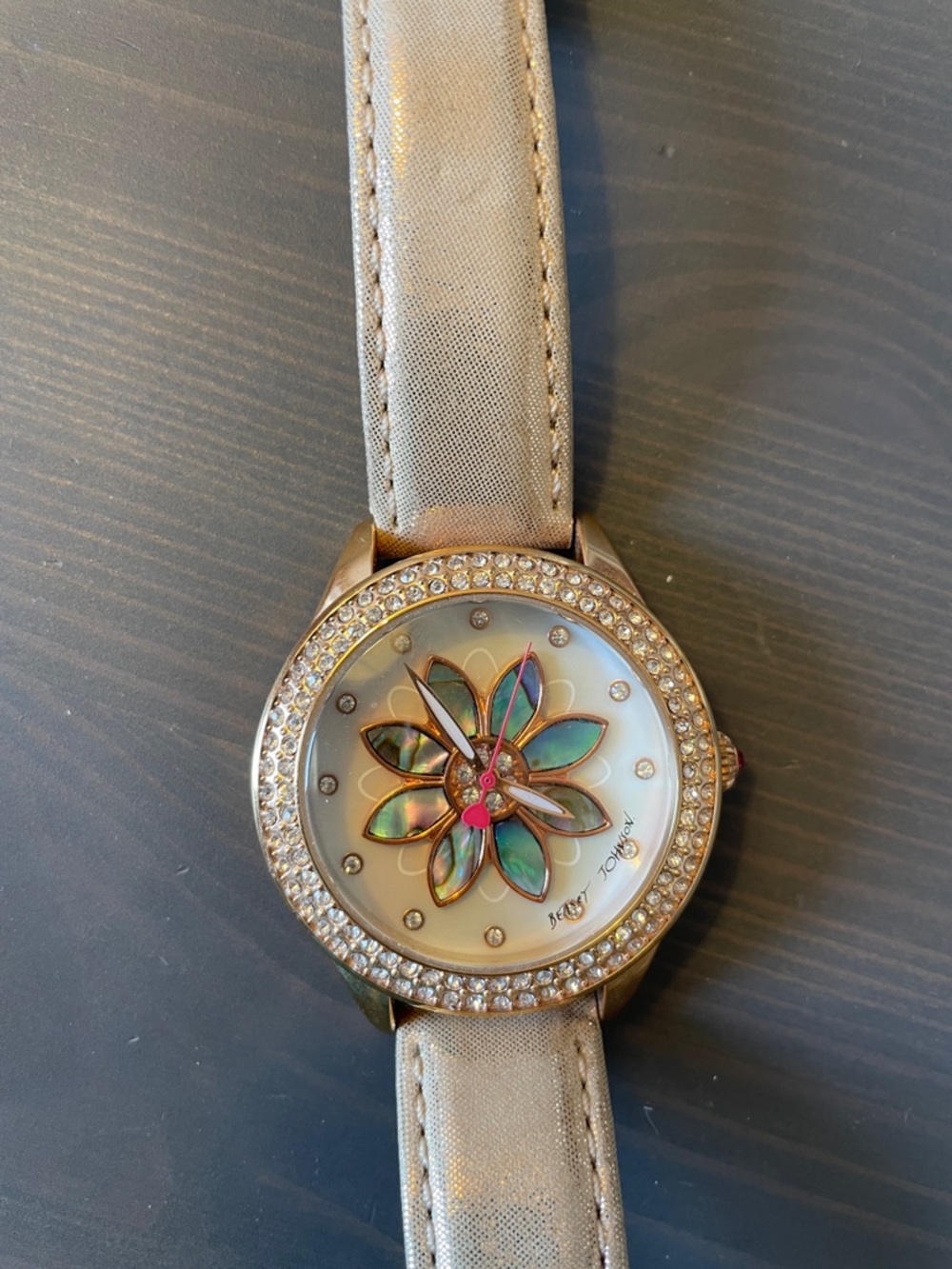 Floral Crystal Accent Watch